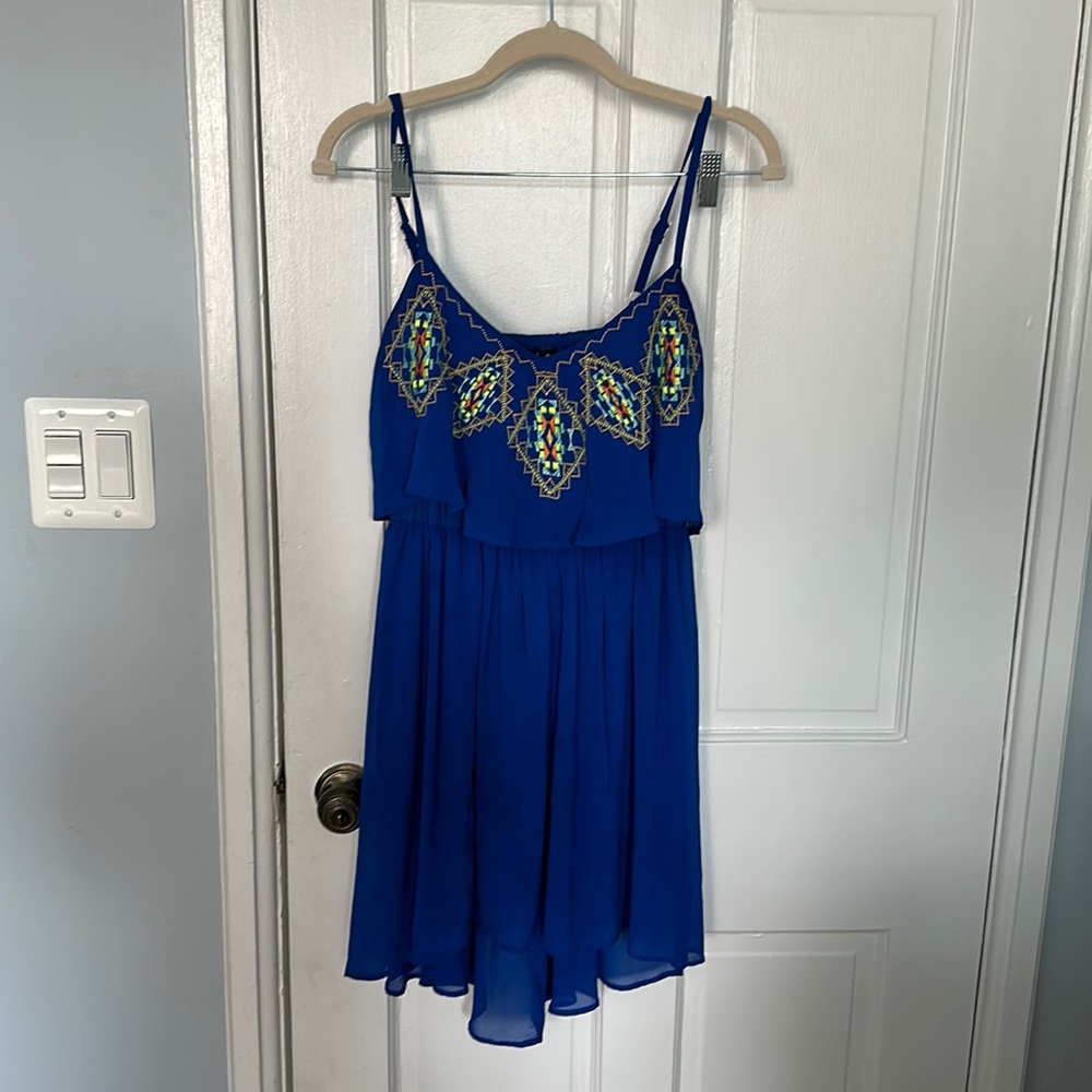Blue flowy dress